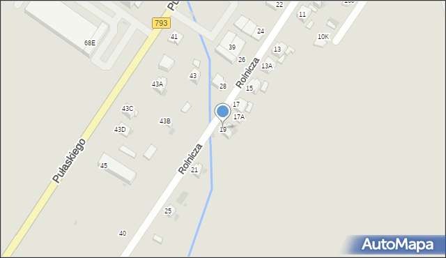 Myszków, Rolnicza, 19, mapa Myszków