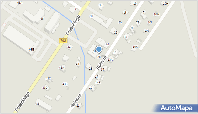 Myszków, Rolnicza, 26, mapa Myszków