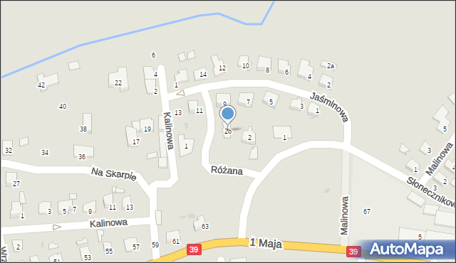 Namysłów, Różana, 2b, mapa Namysłów