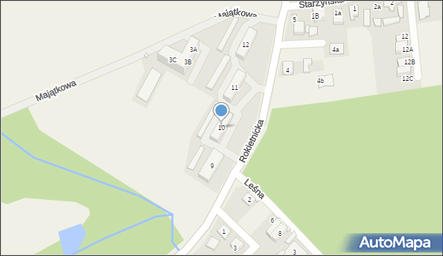 Napachanie, Rokietnicka, 10, mapa Napachanie