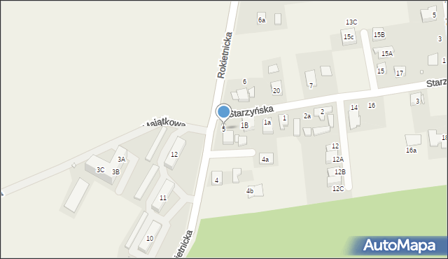 Napachanie, Rokietnicka, 5, mapa Napachanie