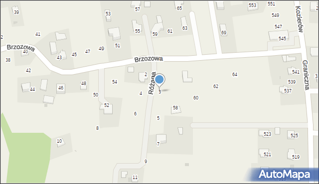 Narama, Różana, 3, mapa Narama