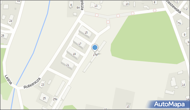 Narzym, Robotnicza, 17d, mapa Narzym