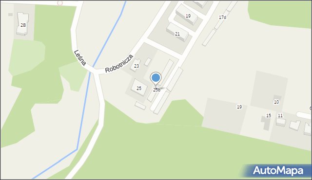 Narzym, Robotnicza, 25b, mapa Narzym