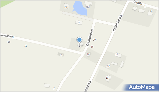 Nekla, Robiniowa, 2, mapa Nekla