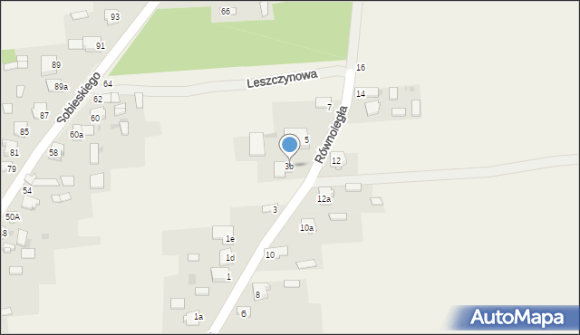 Nieznanice, Równoległa, 3b, mapa Nieznanice