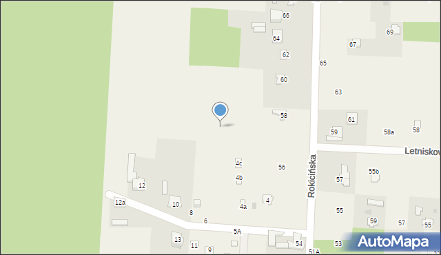 Nowe Chrusty, Rokicińska, 58b, mapa Nowe Chrusty