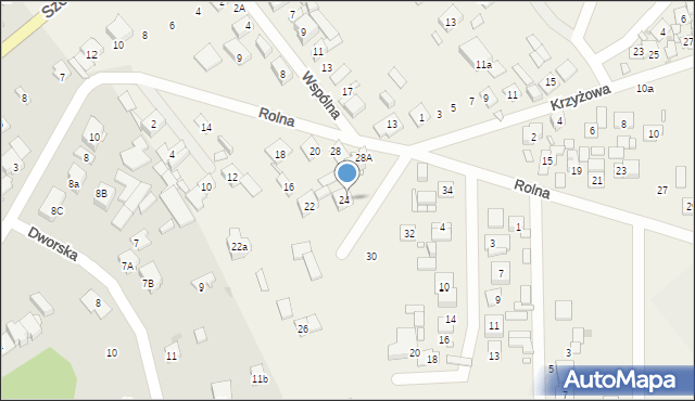 Nowe Lipiny, Rolna, 24a, mapa Nowe Lipiny