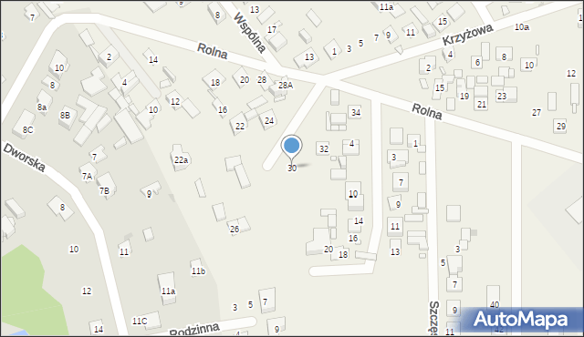 Nowe Lipiny, Rolna, 30, mapa Nowe Lipiny