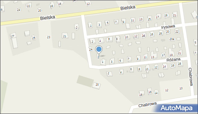 Nowe Proboszczewice, Różana, 1a, mapa Nowe Proboszczewice