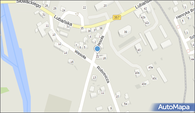 Nowogrodziec, Robotnicza, 21, mapa Nowogrodziec