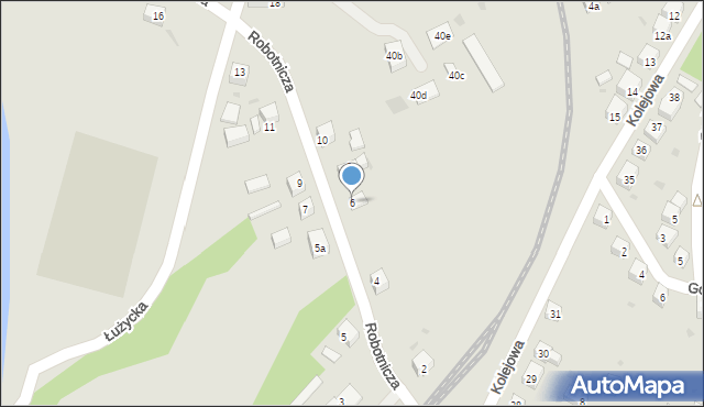 Nowogrodziec, Robotnicza, 6, mapa Nowogrodziec