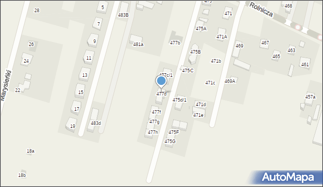 Nowy Dziekanów, Rolnicza, 477d, mapa Nowy Dziekanów