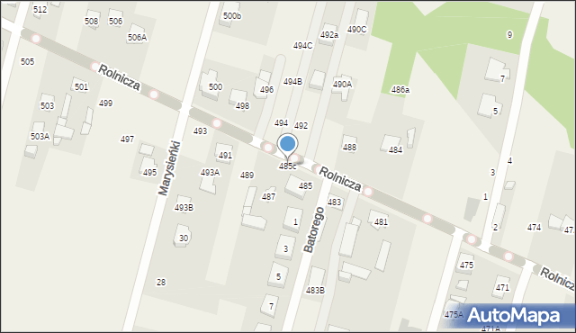 Nowy Dziekanów, Rolnicza, 485c, mapa Nowy Dziekanów