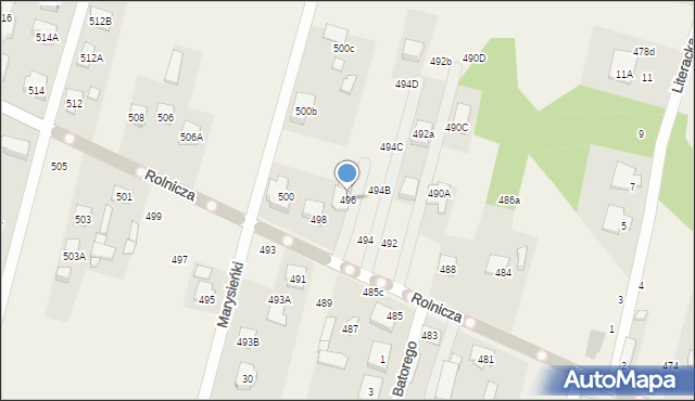 Nowy Dziekanów, Rolnicza, 496, mapa Nowy Dziekanów