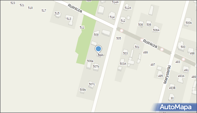 Nowy Dziekanów, Rolnicza, 507A, mapa Nowy Dziekanów