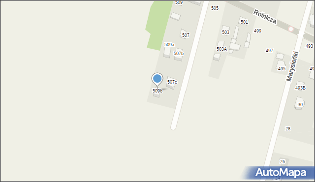 Nowy Dziekanów, Rolnicza, 509b, mapa Nowy Dziekanów