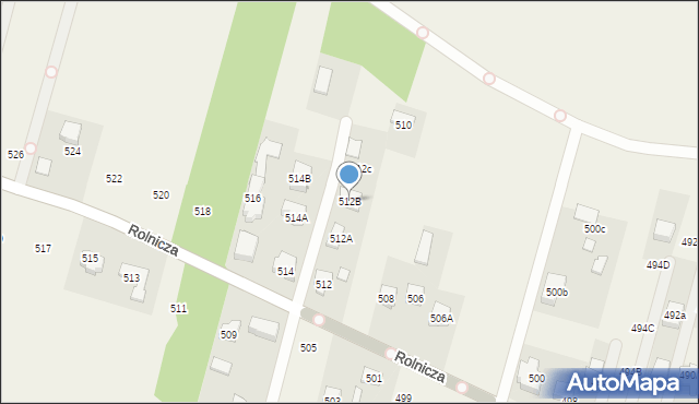 Nowy Dziekanów, Rolnicza, 512B, mapa Nowy Dziekanów