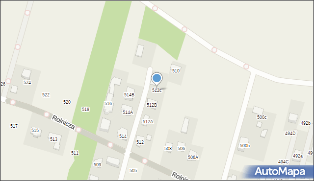 Nowy Dziekanów, Rolnicza, 512c, mapa Nowy Dziekanów