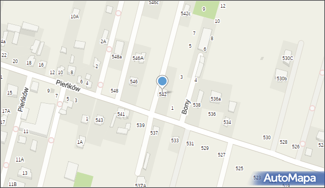 Nowy Dziekanów, Rolnicza, 542, mapa Nowy Dziekanów