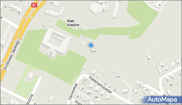 Nowy Sącz, Rokitniańczyków, 3, mapa Nowego Sącza