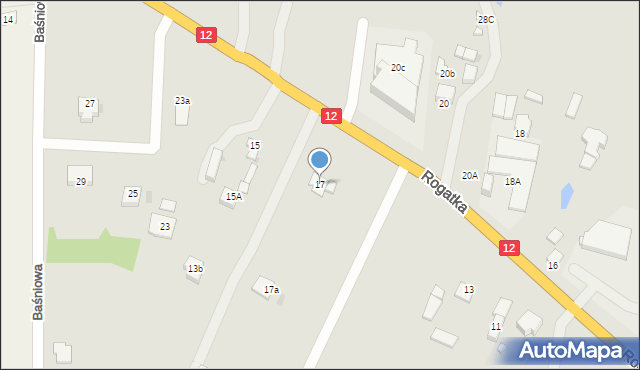 Opatówek, Rogatka, 17, mapa Opatówek