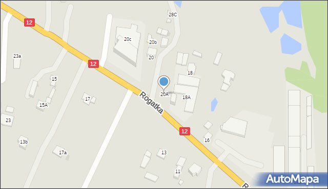 Opatówek, Rogatka, 20A, mapa Opatówek