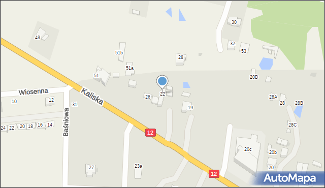 Opatówek, Rogatka, 22, mapa Opatówek