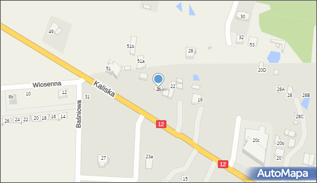 Opatówek, Rogatka, 26a, mapa Opatówek