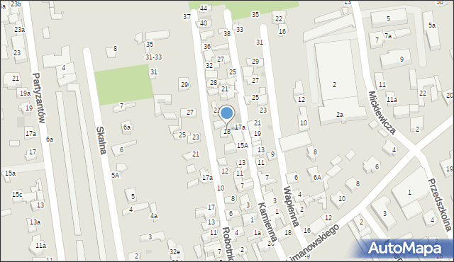 Opoczno, Robotnicza, 18, mapa Opoczno