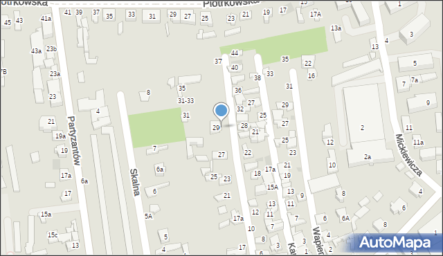 Opoczno, Robotnicza, 29a, mapa Opoczno