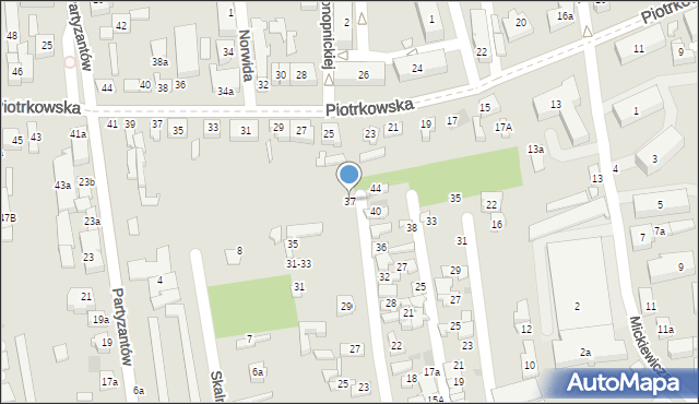 Opoczno, Robotnicza, 37, mapa Opoczno