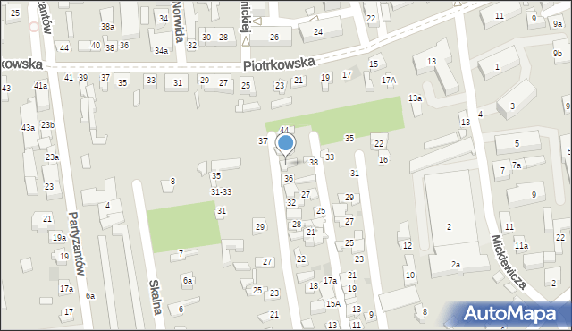 Opoczno, Robotnicza, 38, mapa Opoczno