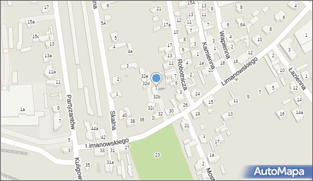 Opoczno, Robotnicza, 5a, mapa Opoczno