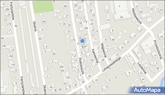 Opoczno, Robotnicza, 8, mapa Opoczno