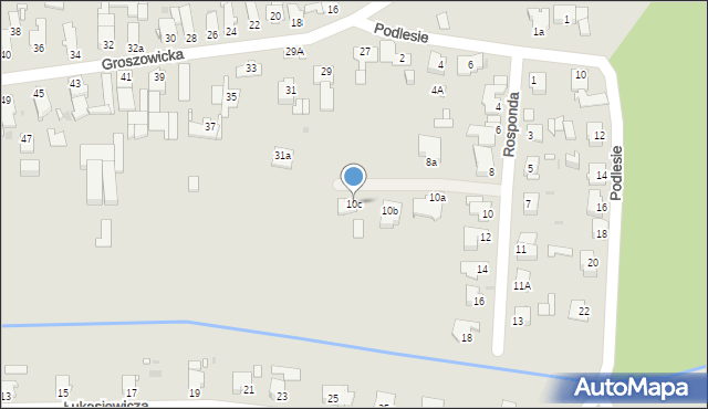 Opole, Rosponda Stanisława, prof., 10c, mapa Opola