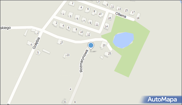 Orzesze, Rozmarynowa, 1, mapa Orzesze