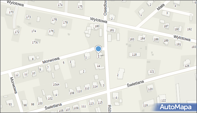 Osiedle Poznańskie, Różana, 1, mapa Osiedle Poznańskie