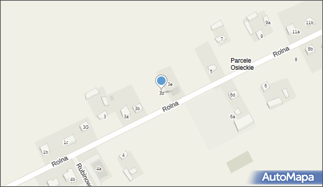 Osiek Mały, Rolna, 3d, mapa Osiek Mały