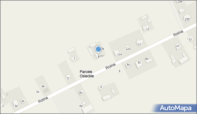 Osiek Mały, Rolna, 9, mapa Osiek Mały