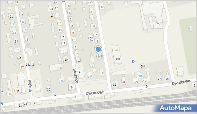 Osiek nad Notecią, Różana, 2, mapa Osiek nad Notecią