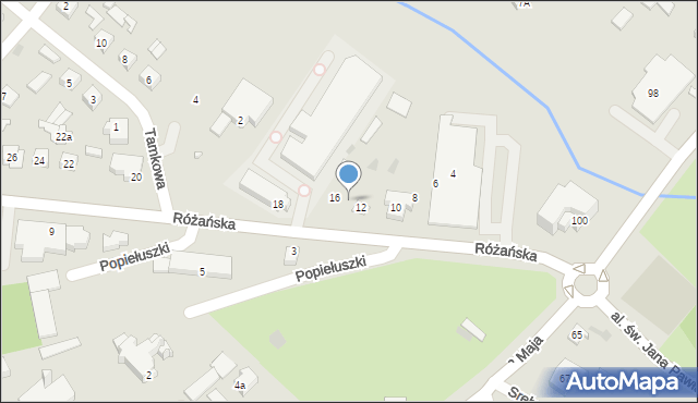 Ostrów Mazowiecka, Różańska, 14, mapa Ostrów Mazowiecka