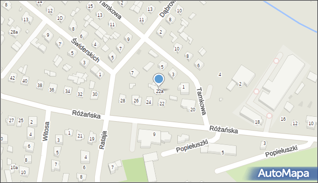 Ostrów Mazowiecka, Różańska, 22a, mapa Ostrów Mazowiecka