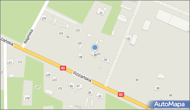 Ostrów Mazowiecka, Różańska, 96, mapa Ostrów Mazowiecka