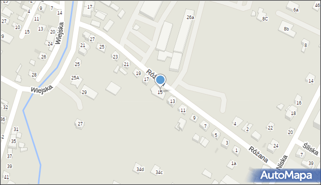 Ostrowiec Świętokrzyski, Różana, 15, mapa Ostrowiec Świętokrzyski
