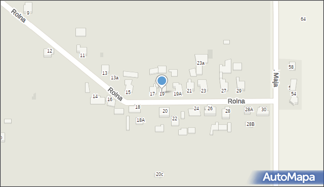 Oświęcim, Rolna, 19, mapa Oświęcimia