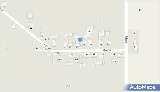 Oświęcim, Rolna, 19B, mapa Oświęcimia