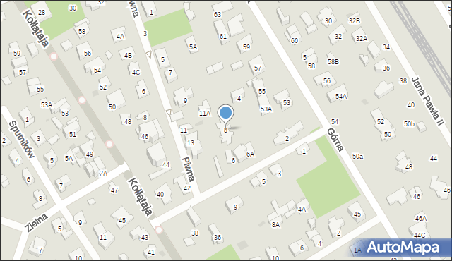 Otwock, Różana, 8, mapa Otwock