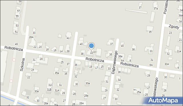 Ożarów Mazowiecki, Robotnicza, 12, mapa Ożarów Mazowiecki