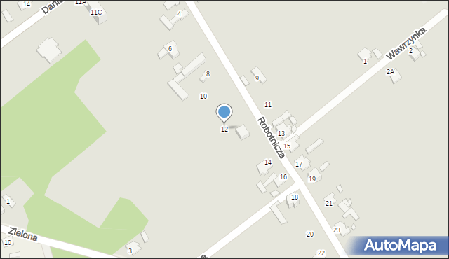 Ozimek, Robotnicza, 12, mapa Ozimek